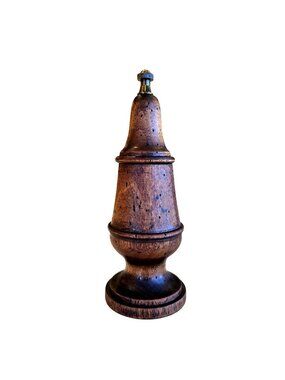 Vintage Italian C & C Macina Temperata Treen Wood Pepper Mill Grinder